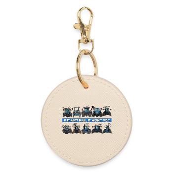 0900 IF IT AIN'T BLUE, IT WON'T DO !! - Round Keyring - oyster - Front
