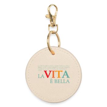 La vita e bella - Runder Schlüsselanhänger - Auster - Vorne