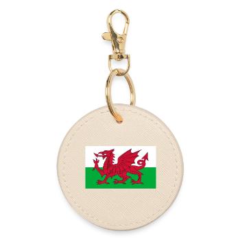Autocollant drapeau du Pays de Galles Aufkleber Wales autocollant - Porte-clés rond - huître - Devant