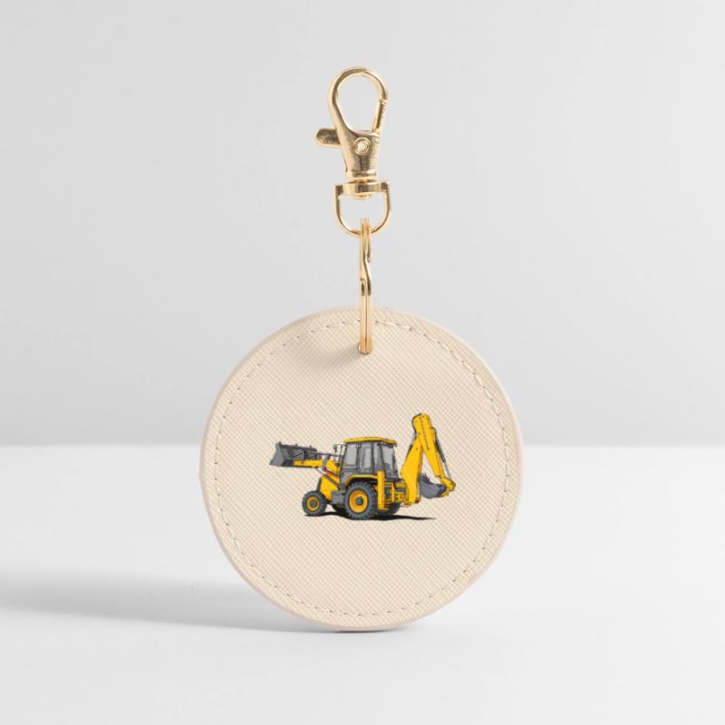 Tractor Loader Round Keyring