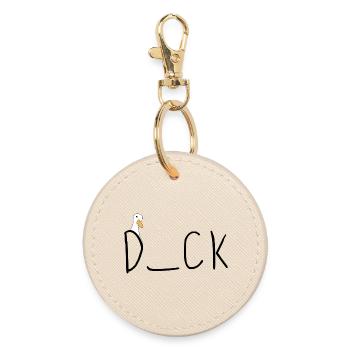 Duck Quiz - Round Keyring - oyster - Front