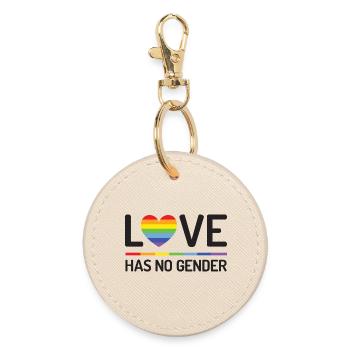 Pride Month - Liebe hat kein Geschlecht - Runder Schlüsselanhänger - Auster - Vorne