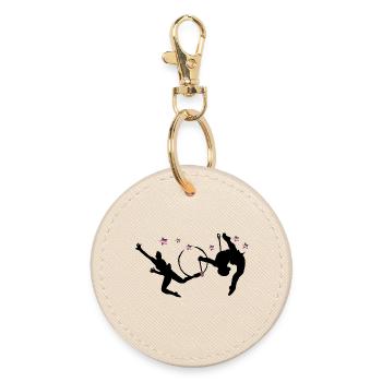 Gymnastique rythmique avec cerceaux - Porte-clés rond - huître - Devant