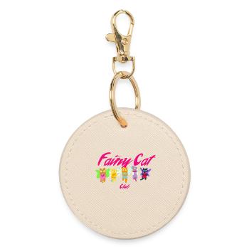 Fairy cat club - Round Keyring - oyster - Front