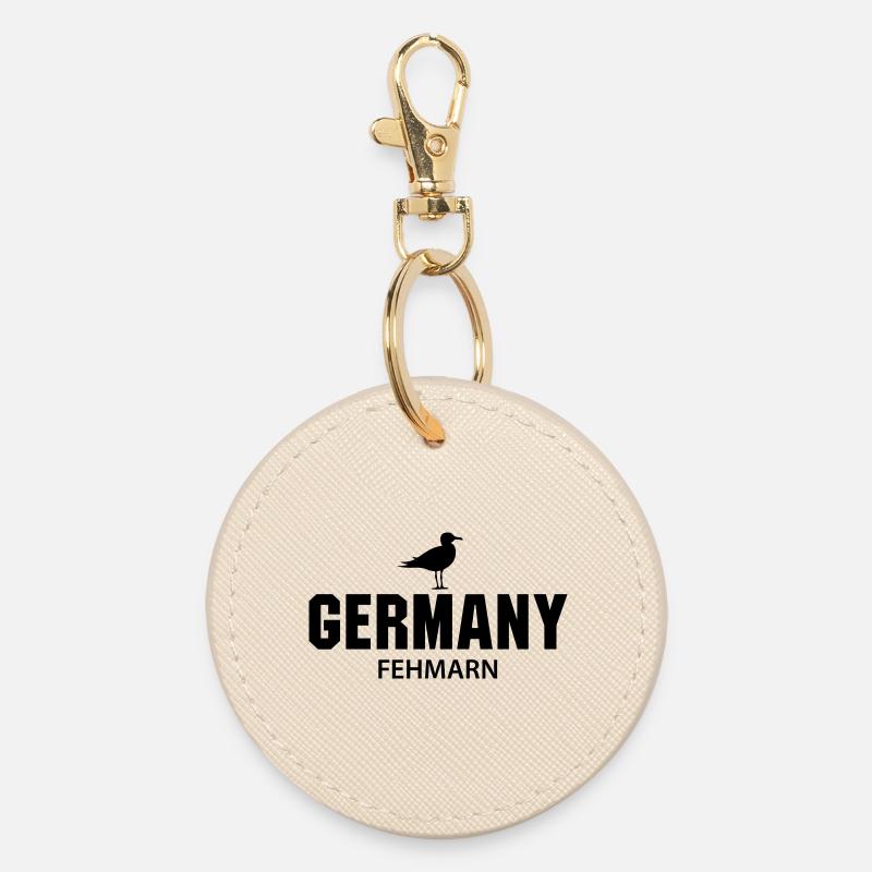 Fehmarn GERMANY - Round Keyring - oyster