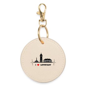 Skyline Lippstadt - Runder Schlüsselanhänger - Auster - Vorne