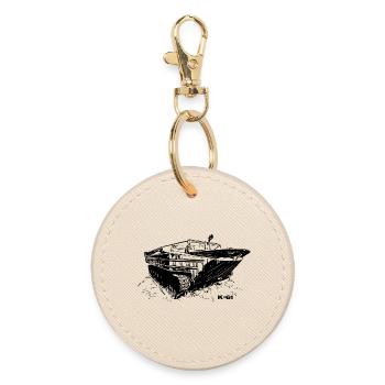 K-61 Amphibious Power - Round Keyring - oyster - Front