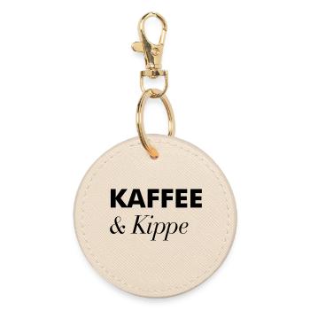 Coffee Butt Good Morning - Round Keyring - oyster - Front