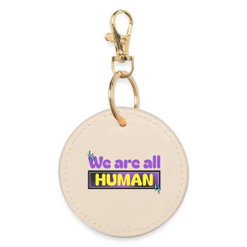 Nous sommes tous HUMAINS - Porte-clés rond - huître - Devant