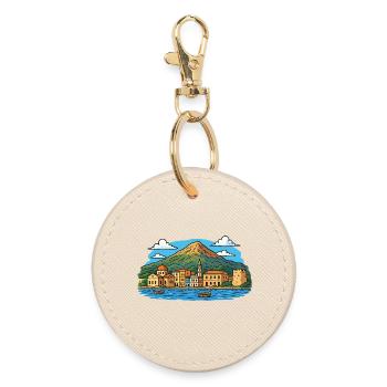 Crete Island - Round Keyring - oyster - Front