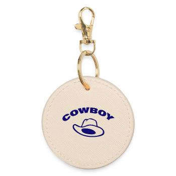 Cowboy - Round Keyring - oyster - Front