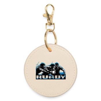 rugby - Round Keyring - oyster - Front