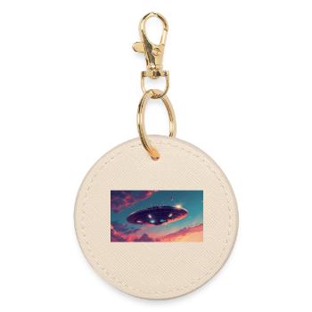 Ufo Style - Round Keyring - oyster - Front