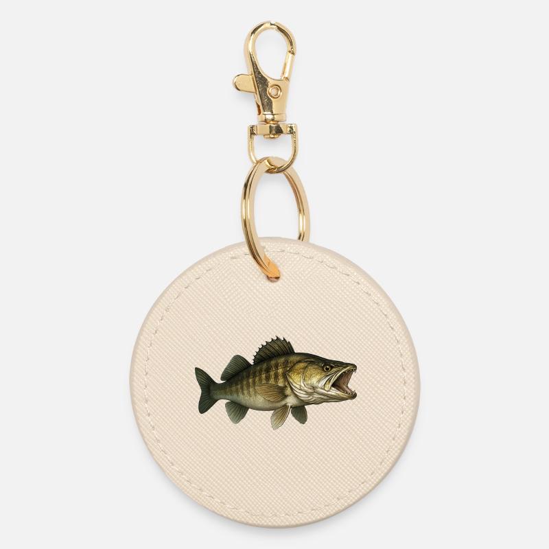 zander - Round Keyring - oyster