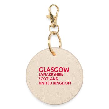 Glasgow – Scotland Textdesign - Porte-clés rond - huître - Devant