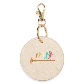 Bodybuilder Heartbeat EKG Pulse Fitness Gym Art - Porte-clés rond - huître - Devant