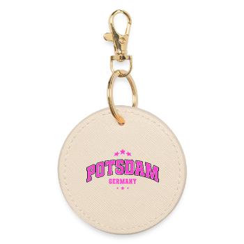 Potsdam City Pride Pink - Round Keyring - oyster - Front