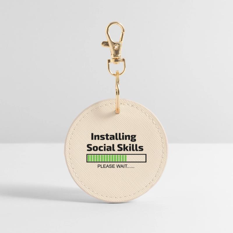 computer installing social skills programmer Round Keyring