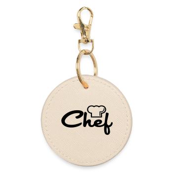 Chef de cuisine - Porte-clés rond - huître - Devant
