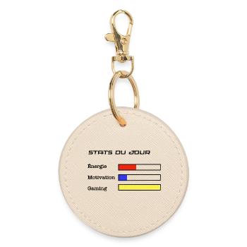 Stats du jour - gaming et humour - Porte-clés rond - huître - Devant