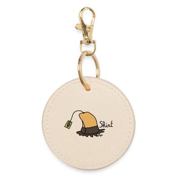 Tea Shirt - Round Keyring - oyster - Front