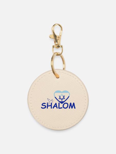 Shalom Geschenk - Runder Schlüsselanhänger - Auster