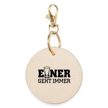 Einer geht immer - Runder Schlüsselanhänger - Auster - Vorne
