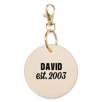 David est 2003 - Runder Schlüsselanhänger - Auster - Vorne