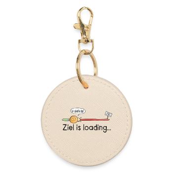 Ziel is loading - Schnecke - Cartoon - Geschenk - Runder Schlüsselanhänger - Auster - Vorne