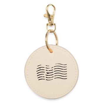 Schmutziger Stempel - Motivfarbwechsel möglich - Runder Schlüsselanhänger - Auster - Vorne