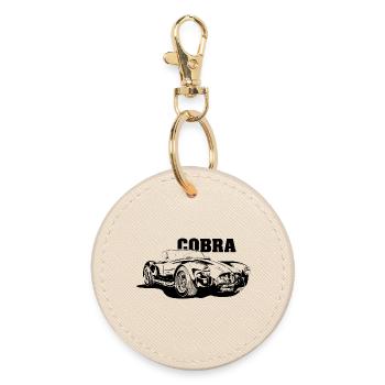 cobra classic cars oldtimer symbol Illustration - Runder Schlüsselanhänger - Auster - Vorne