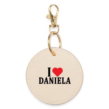 T-shirt J’adore Daniela t-shirt idée cadeau - Porte-clés rond - huître - Devant