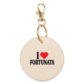 t-shirt J’adore l’idée cadeau du t-shirt Fortunata - Porte-clés rond - huître - Devant