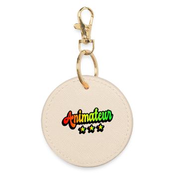 Animateur Regenbogen Design - Runder Schlüsselanhänger - Auster - Vorne