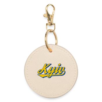 Kyiv Lettering Retro Look - Round Keyring - oyster - Front