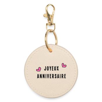 JOYEUX ANNIVERSAIRE - Porte-clés rond - huître - Devant