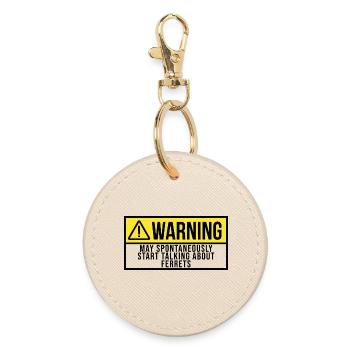 Ferret - Round Keyring - oyster - Front