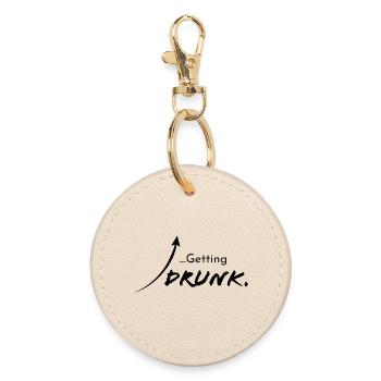 Getting drunk, version 1 - Round Keyring - oyster - Front