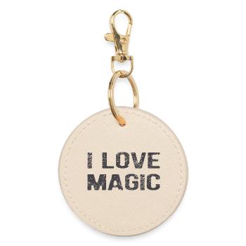 I Love Magic: The Art of Conscious Creation - Round Keyring - oyster - Front