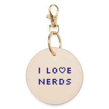 J’adore les nerds - Porte-clés rond - huître - Devant