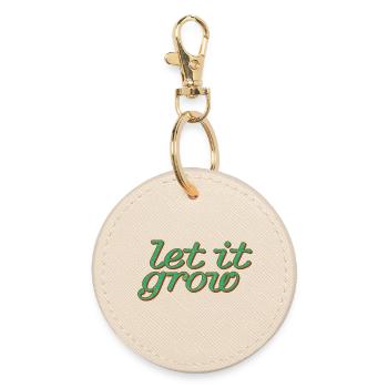 Let It Grow – Grüner Spirit - Runder Schlüsselanhänger - Auster - Vorne
