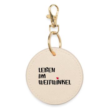 LEBEN IM WEITWINKEL - SOLIDARITAET - Runder Schlüsselanhänger - Auster - Vorne