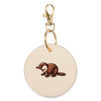 Platypus - Round Keyring - oyster - Front