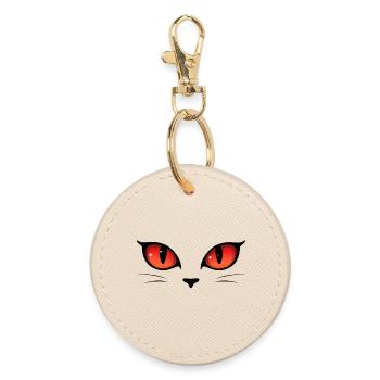 Yeux de chat - Porte-clés rond - huître - Devant
