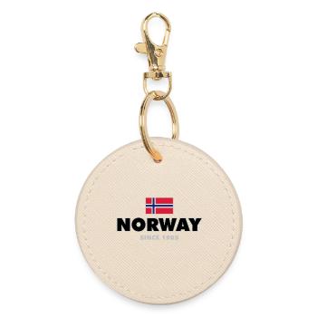 Norway - Norge - Norwegen - Flagge - Skandinavien - Runder Schlüsselanhänger - Auster - Vorne