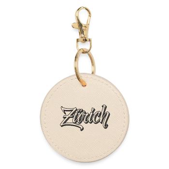 Zurich - Round Keyring - oyster - Front