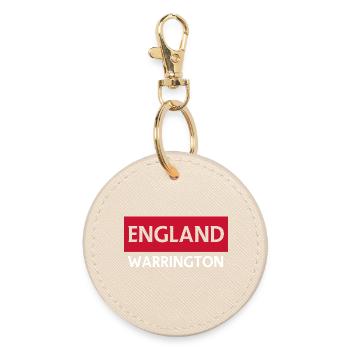 England's Warring Cultures - Round Keyring - oyster - Front