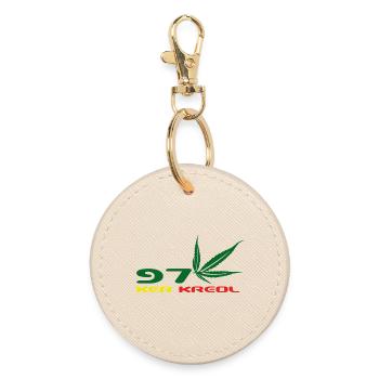 Design Cannabis Leaf Africa - Round Keyring - oyster - Front