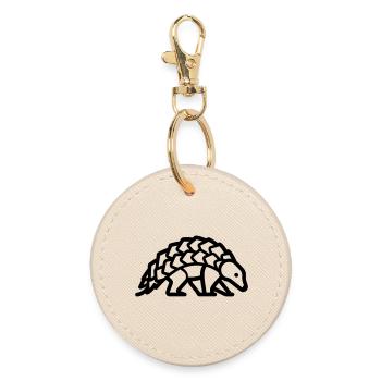 pangolin - Round Keyring - oyster - Front
