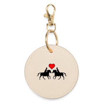Riding Love - Round Keyring - oyster - Front